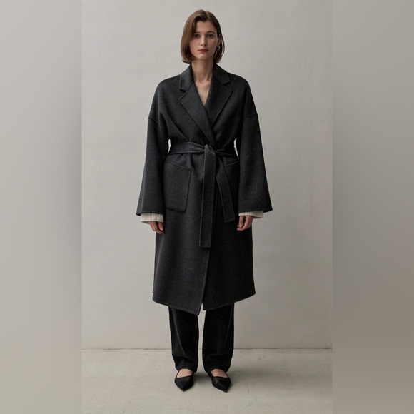 The Curated THE BOYFRIEND COAT - CHARCOAL - Picture 7 of 7